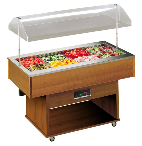 Delizie 23202037 (25) K Salatbar Buffetvitrine mit gekühlter Wanne